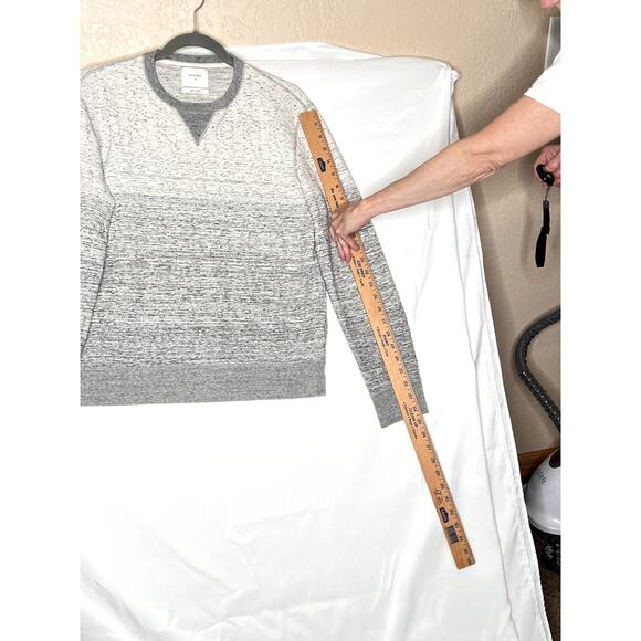 Billy Reid size S sweatshirt crew neck pullover gray/white mottled comfycore - Picture 8 of 8